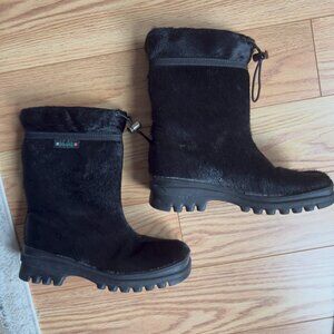PAJAR Black Pony Hair and Shearling Lined Italian Winter Boots